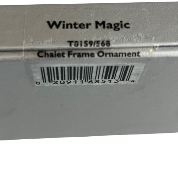 NEW Mikasa Winter Magic Chalet Photo Frame Ornament 3" Lead Crystal Germany - Picture 3 of 6